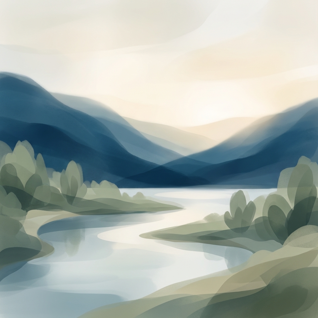 Paisaje natural minimalista y calmado